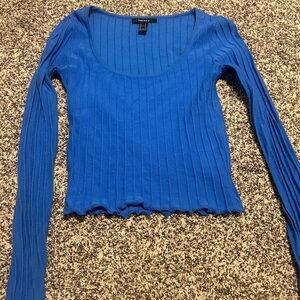 Forever 21 Vibrant Blue Long Sleeve Top